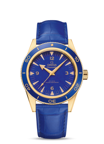 Omega Seamaster 300 Co-Axial Master Chronometer Yellow Gold / Lapis Lazuli